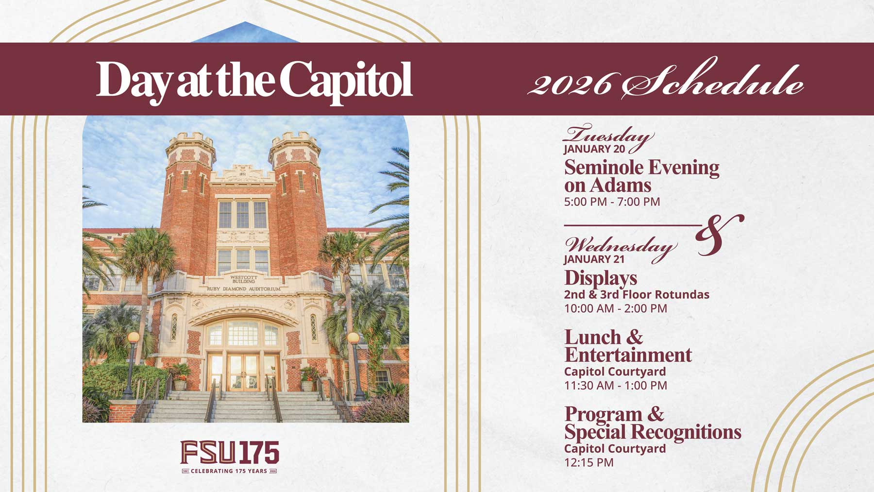 FSU Day at the Capitol 2026 Schedule