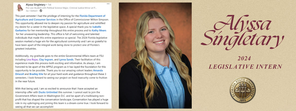 Intern Alyssa Singletary