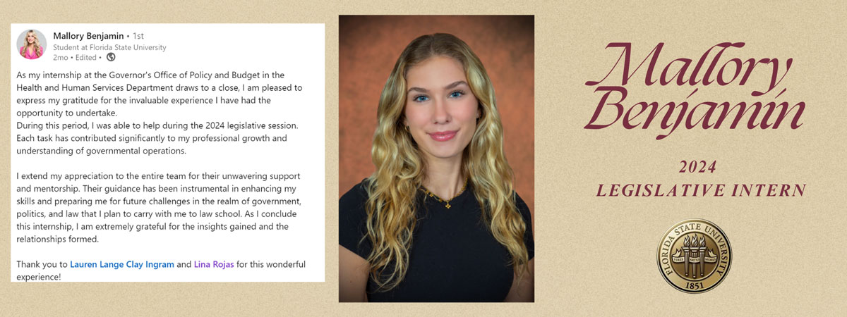 Intern Mallory Benjamin
